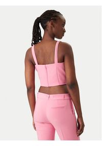 Rinascimento Top CFC0127891003 Różowy Slim Fit. Kolor: różowy. Materiał: syntetyk #2