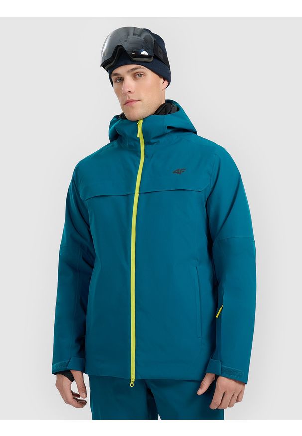 4f - 4F Kurtka narciarska membrana 8000 męska - granatowa M. Kolor: niebieski. Materiał: poliester, materiał. Sezon: zima
