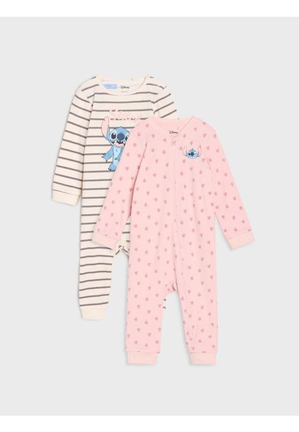 Sinsay - Pajacyki 2 pack Stitch - różowy. Kolor: różowy