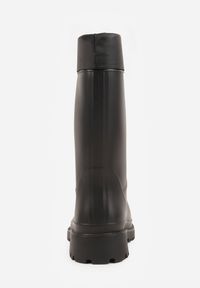 Born2be - Czarne Kalosze ze Stoperem na Cholewce Eunosa. Okazja: na co dzień. Kolor: czarny. Materiał: jeans. Szerokość cholewki: normalna. Styl: casual, elegancki #9