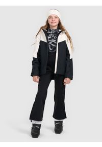4f - 4F Kurtka narciarska membrana 5000 dziewczęca - czarna 122 (6-7 lat). Kolor: czarny. Materiał: materiał, poliester. Sezon: lato #2