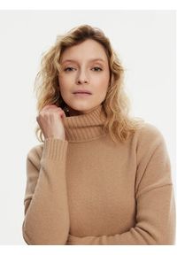 Weekend Max Mara Golf Borgia 2425366082 Brązowy Loose Fit. Typ kołnierza: golf. Kolor: brązowy. Materiał: wełna