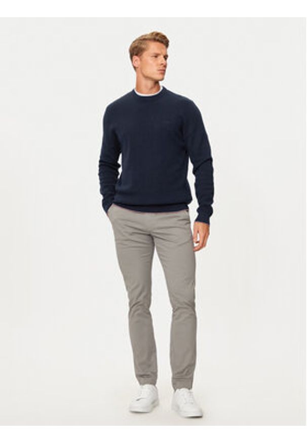 Hechter Paris Sweter 65006 142802 Granatowy Regular Fit. Kolor: niebieski. Materiał: bawełna