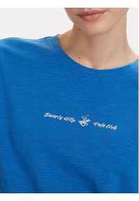 Beverly Hills Polo Club T-Shirt P-SS26W-TS6510 Niebieski Regular Fit. Typ kołnierza: polo. Kolor: niebieski. Materiał: bawełna #3