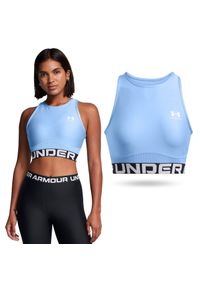 Koszulka treningowa damska Under Armour HeatGear Rib Tank bez rękawów. Kolor: niebieski. Długość rękawa: bez rękawów #1