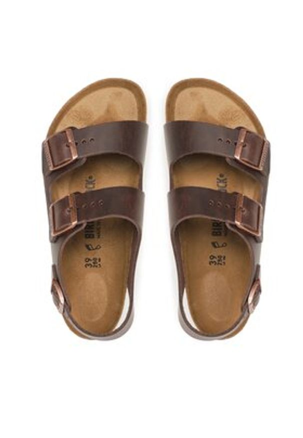 Birkenstock Sandały Milano 34871 Brązowy. Kolor: brązowy. Materiał: skóra