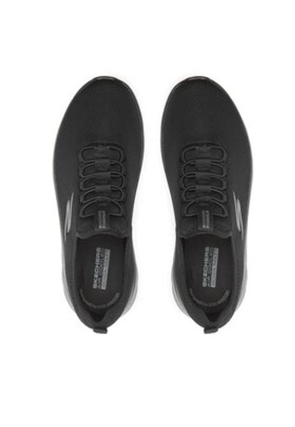skechers - Skechers Sneakersy Go Walk Flex 216484/BBK Czarny. Kolor: czarny. Materiał: materiał
