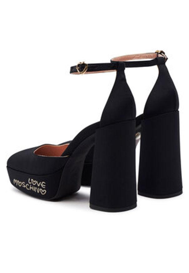 Love Moschino - LOVE MOSCHINO Czółenka JA1030CG1IIM0000 Czarny. Kolor: czarny. Materiał: materiał