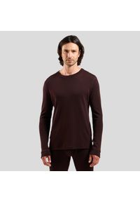 Bluza termoaktywna męska Odlo Merino 260 BL Top Crew Neck LS. Kolor: brązowy. Sport: bieganie