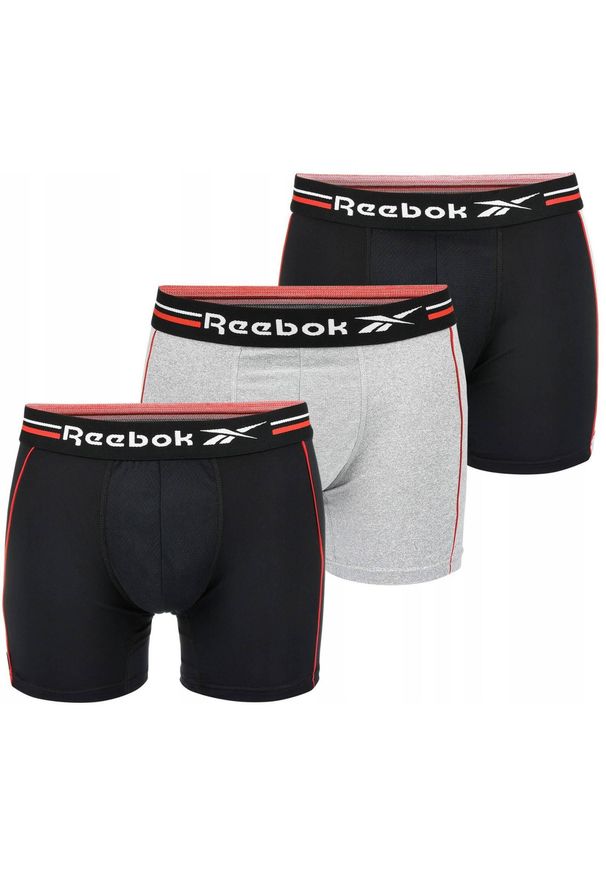 Reebok - Bokserki majtki męskie 3 pary REEBOK SPORTS TRUNK JARVIS. Kolor: czarny