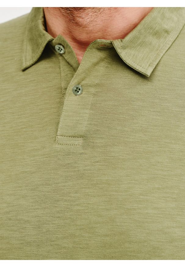 Pako Lorente - PAKO LORENTE – Zielone bawełniane polo. Typ kołnierza: polo. Kolor: zielony. Materiał: bawełna