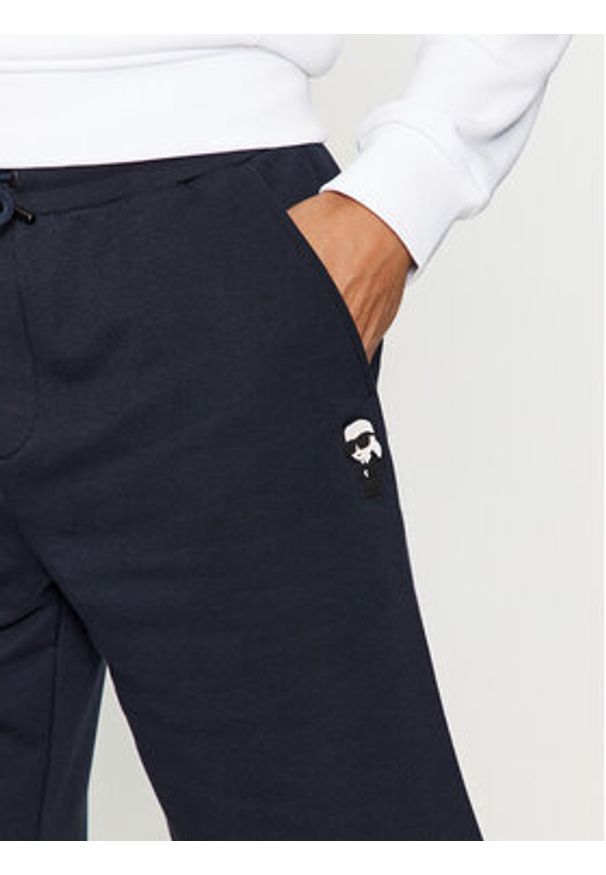 Karl Lagerfeld - KARL LAGERFELD Szorty sportowe 705897 500900 Granatowy Regular Fit. Kolor: niebieski. Materiał: bawełna. Styl: sportowy