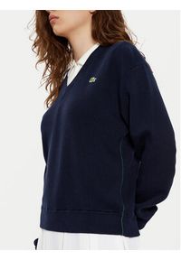 Lacoste Sweter AF5622 Granatowy Regular Fit. Kolor: niebieski. Materiał: bawełna