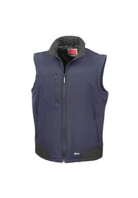 RESULT - Męska Oddychająca Kurtka Przeciwdeszczowa Softshell Bodywarmer. Kolor: wielokolorowy, niebieski, czarny. Materiał: softshell