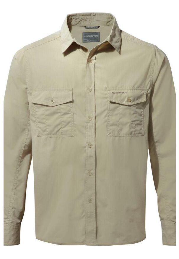 CRAGHOPPERS - Koszula turystyczna męska Craghoppers Kiwi LS Shirt. Kolor: biały