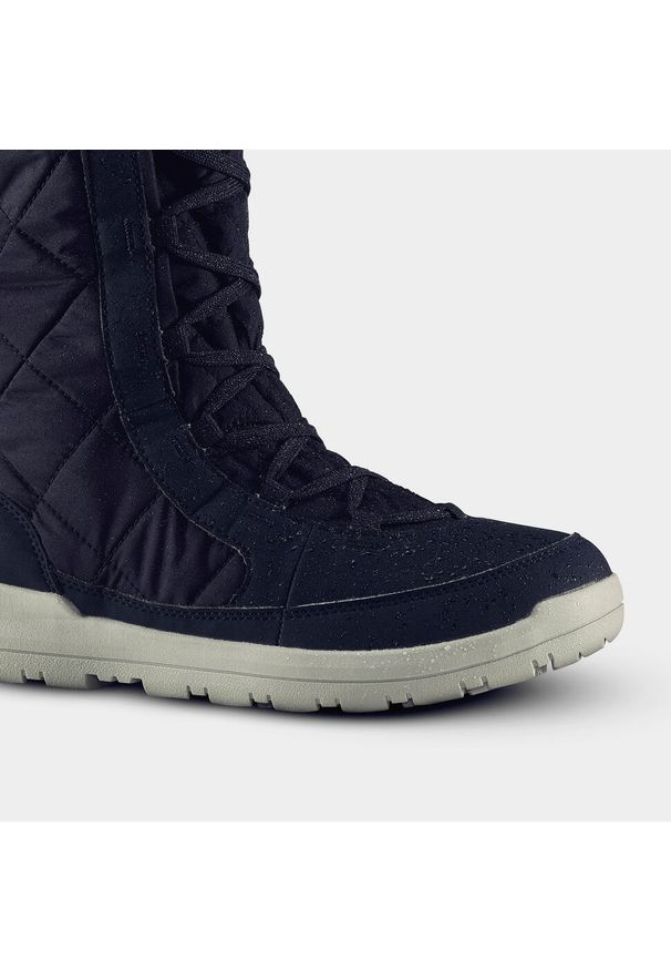 quechua - Buty turystyczne śniegowce damskie Quechua SH500 Warm wodoodporne. Kolor: niebieski. Materiał: materiał. Sezon: zima. Styl: sportowy