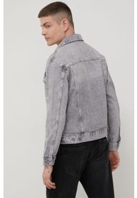 Superdry kurtka jeansowa męska kolor szary przejściowa. Okazja: na co dzień. Kolor: szary. Materiał: jeans. Styl: casual #4
