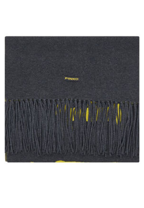 Pinko - PINKO Szalik Ojos Azules Sciarpa AI 24-25 BLK01 104313 A26I Szary. Kolor: szary. Materiał: materiał