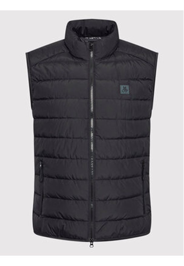 Marc O'Polo Kamizelka B21 0960 72022 Czarny Regular Fit. Typ kołnierza: polo. Kolor: czarny. Materiał: syntetyk