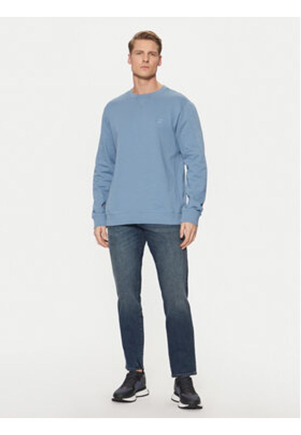 BOSS Bluza Westart 50509323 Błękitny Relaxed Fit. Kolor: niebieski. Materiał: bawełna