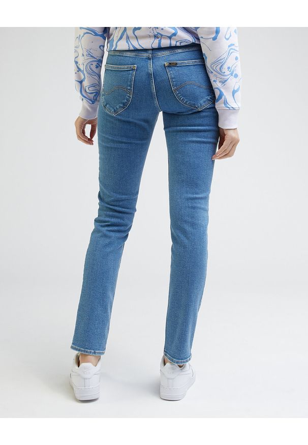 Lee - LEE ELLY DAMSKIE SPODNIE JEANSOWE JEANSY DŻINS SHREDDER BLUE L305GUB35 112330545