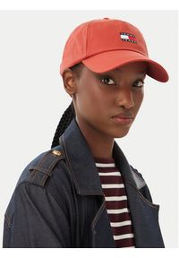 Tommy Jeans Czapka z daszkiem Tjw Heritage Core 5 Panel Cap AW0AW16991 Koralowy. Kolor: pomarańczowy. Materiał: bawełna #3