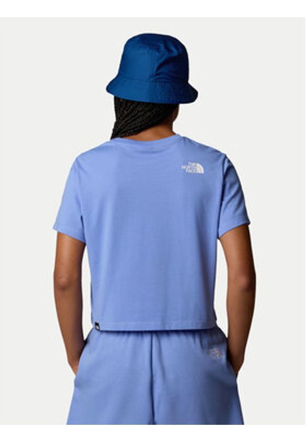 The North Face T-Shirt Simple Dome NF0A87U4 Niebieski Loose Fit. Kolor: niebieski. Materiał: syntetyk, bawełna