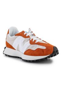 Buty do chodzenia męskie New Balance U327LF. Zapięcie: sznurówki. Kolor: brązowy, wielokolorowy, beżowy. Materiał: syntetyk, tkanina, skóra, materiał. Szerokość cholewki: normalna. Sport: turystyka piesza #1