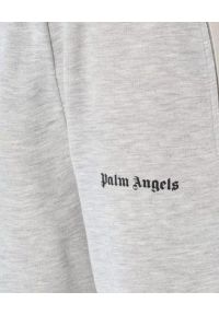 PALM ANGELS - Szare spodnie dresowe z lampasami. Stan: podwyższony. Kolor: szary. Materiał: dresówka. Wzór: melanż