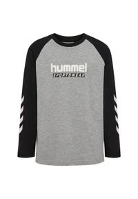Koszulka z długim rękawem i dziecięcym logo Hummel. Kolor: szary. Długość rękawa: długi rękaw. Długość: długie #1
