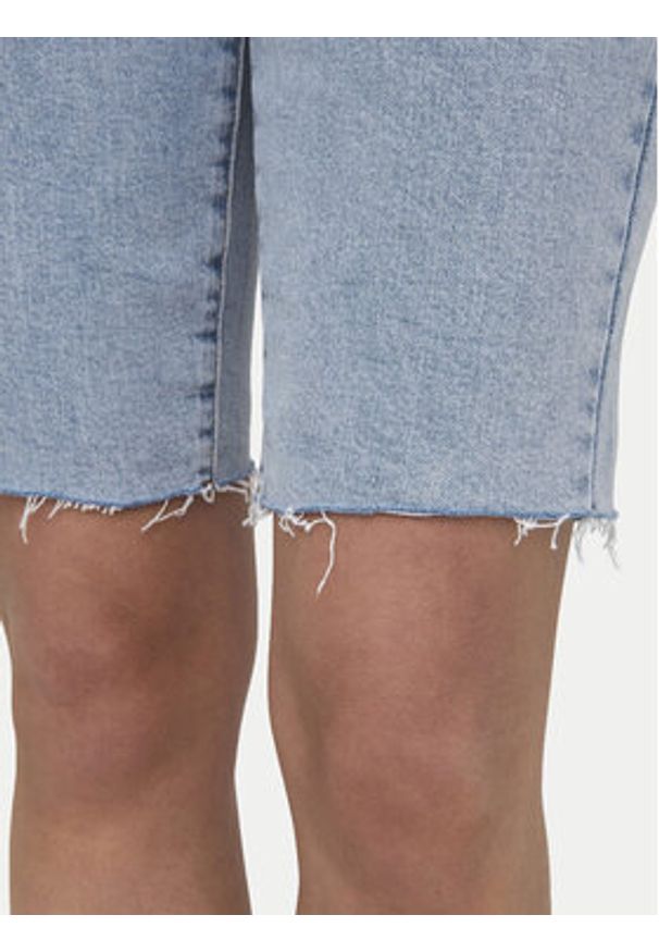only - ONLY Szorty jeansowe Emily 15311259 Niebieski Straight Fit. Kolor: niebieski. Materiał: bawełna