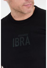 DSQUARED2 Czarny t-shirt męski ibra. Kolor: czarny #3