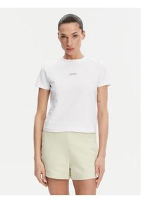 Calvin Klein Jeans T-Shirt Placed Institutional J20J225524 Biały Slim Fit. Kolor: biały. Materiał: bawełna #1