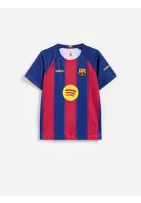 Reserved - T-shirt FC Barcelona - granatowy. Kolor: niebieski. Materiał: dzianina #1