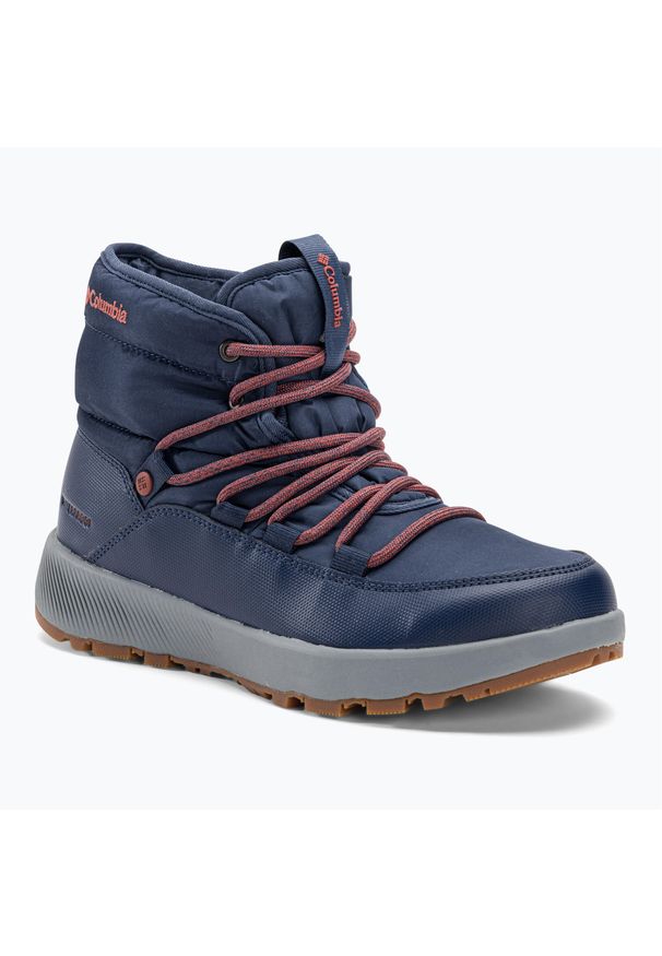 columbia - Sniegowce damskie Columbia Solpeside Village Omni-Heat Mid. Kolor: niebieski. Sezon: zima. Styl: sportowy