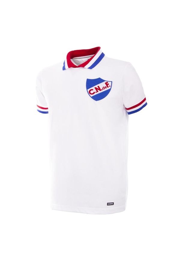 COPA FOOTBALL - Koszulka piłkarska retro z 1972 roku Club Nacional de Football. Kolor: biały. Sport: piłka nożna