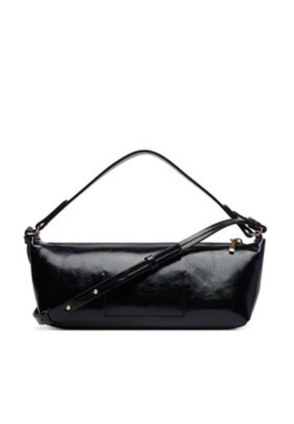 Calvin Klein Torebka Foil Logo Glossy LV04F3738G Czarny. Kolor: czarny. Materiał: skórzane