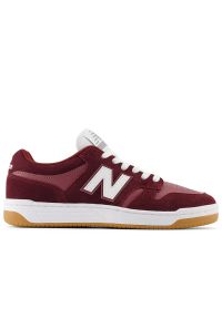 Buty męskie New Balance Numeric NM480BEE - bordowe. Kolor: czerwony. Materiał: skóra, materiał, syntetyk, guma, zamsz. Szerokość cholewki: normalna. Sport: bieganie