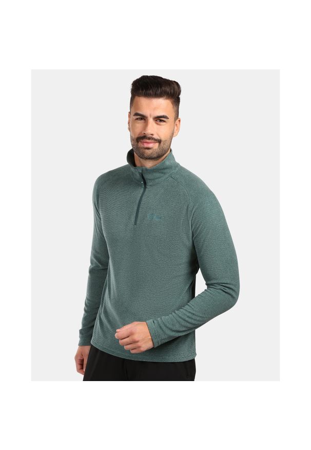 Męska polarowa warstwa środkowa Kilpi ALMERI-M. Kolor: zielony. Materiał: polar. Sezon: zima. Sport: narciarstwo