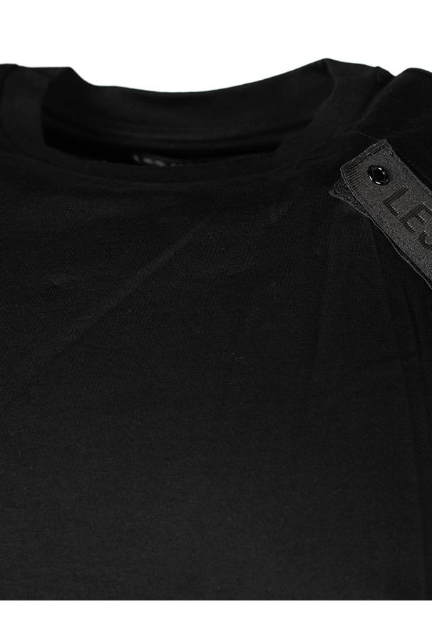 Les Hommes T-shirt "Oversize" | LKT152 703 | Oversized Fit Mercerized Cotton T-Shirt | Mężczyzna | Czarny. Kolor: czarny. Materiał: bawełna