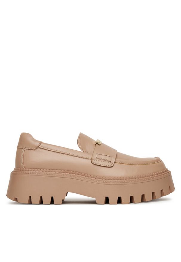 DeeZee Loafersy HY19001-2 Różowy. Kolor: różowy. Materiał: skóra