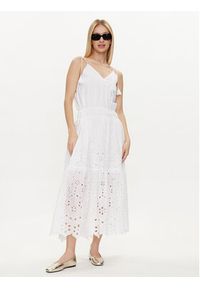 Pepe Jeans Sukienka letnia Dusana PL953480 Biały Regular Fit. Kolor: biały. Materiał: bawełna. Sezon: lato #2