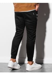 Ombre Clothing - Spodnie męskie dresowe P900 - czarne - XXL. Kolor: czarny. Materiał: dresówka #4