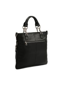 Kazar - Duża skórzana torebka z odpinanymi rączkami i paskiem. Kolor: czarny. Materiał: zamszowe, skórzane. Rozmiar: duże #3