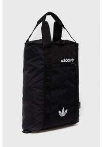 adidas Originals Plecak damski kolor czarny duży z aplikacją. Kolor: czarny. Wzór: aplikacja #5