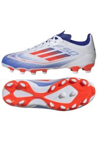 Adidas - Buty piłkarskie adidas F50 League Mg IF1370 białe. Zapięcie: sznurówki. Kolor: biały. Materiał: syntetyk, guma. Sport: piłka nożna