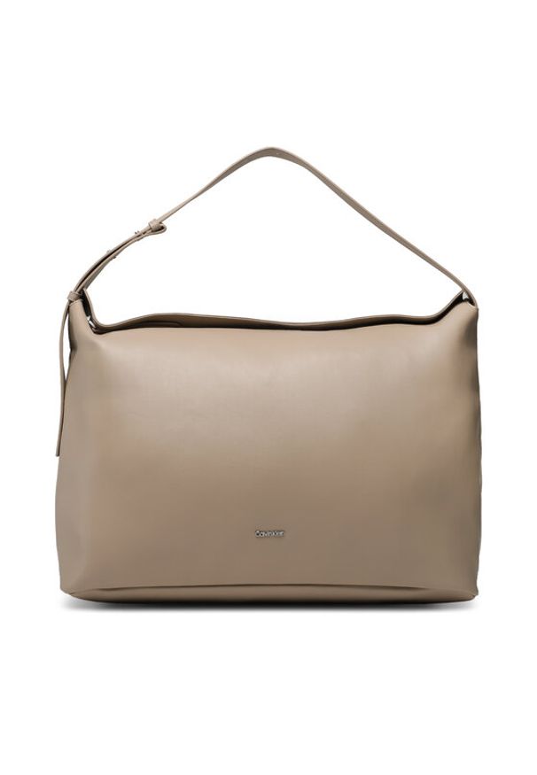 Calvin Klein Torebka Elevated Soft Shoulder Bag Lg K60K610752 Brązowy. Kolor: brązowy. Materiał: skórzane