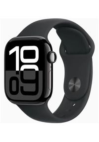APPLE - Apple Watch Series 10 GPS 42mm Jet Black Aluminium Case with Black Sport Band - M/L,Model A2997. Styl: sportowy