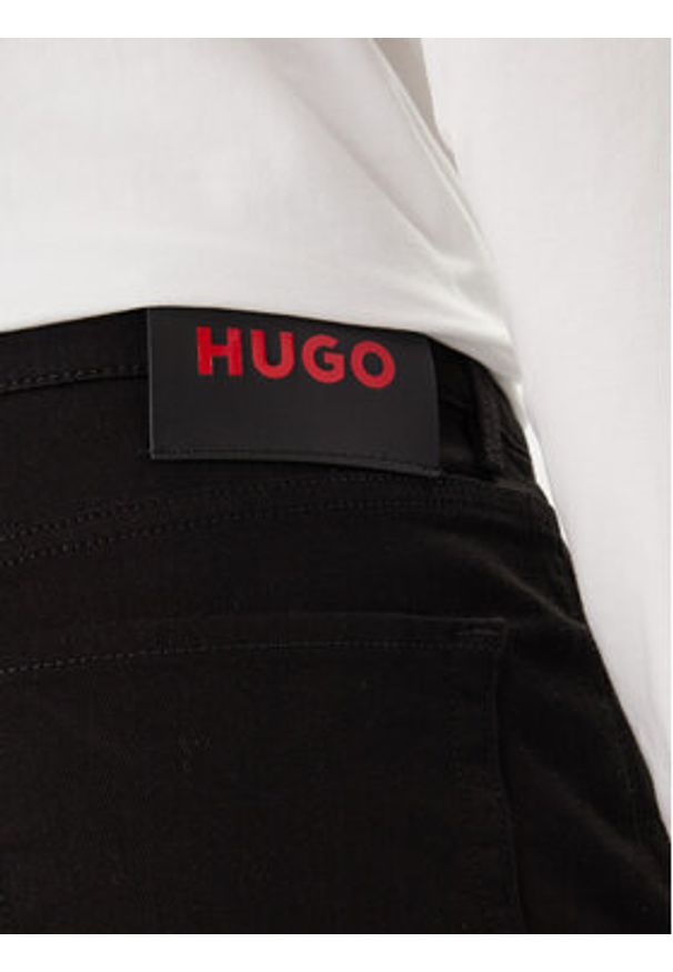 Hugo - HUGO Jeansy 50554144 Czarny Regular Fit. Kolor: czarny