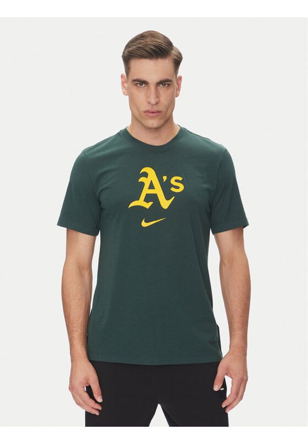 Nike T-Shirt 034J-3EY-FZ-L84 Zielony Regular Fit. Kolor: zielony. Materiał: bawełna